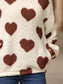 Women Fuzzy Heart Pocketed Dropped Shoulder Hoodie nicholesgifts