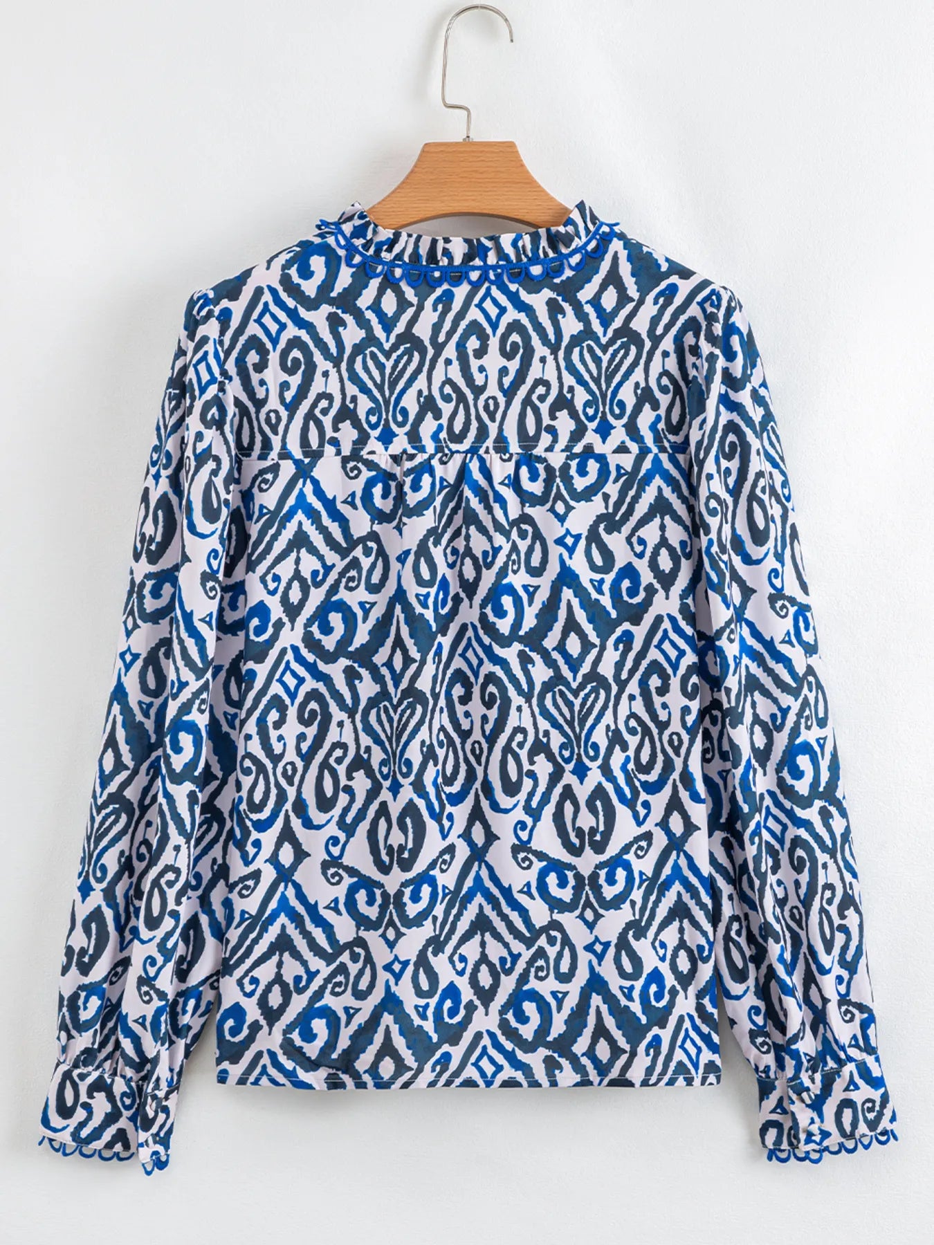 Paisley Print Long Sleeve Blouse NicholesGifts