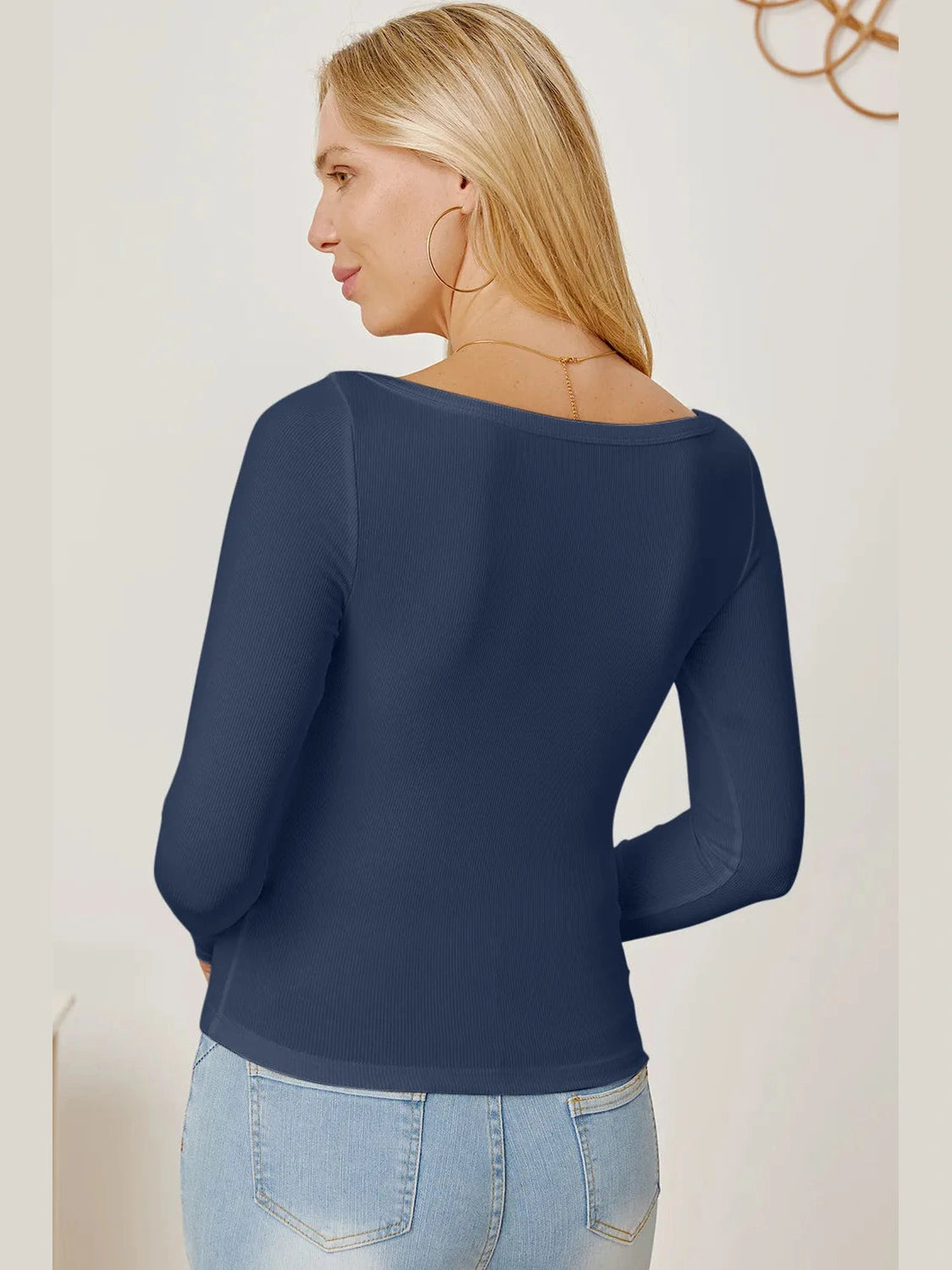 Square Neck Long Sleeve T-Shirt NicholesGifts