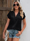 Button Up Collared Neck Short Sleeve Shirt nicholesgifts