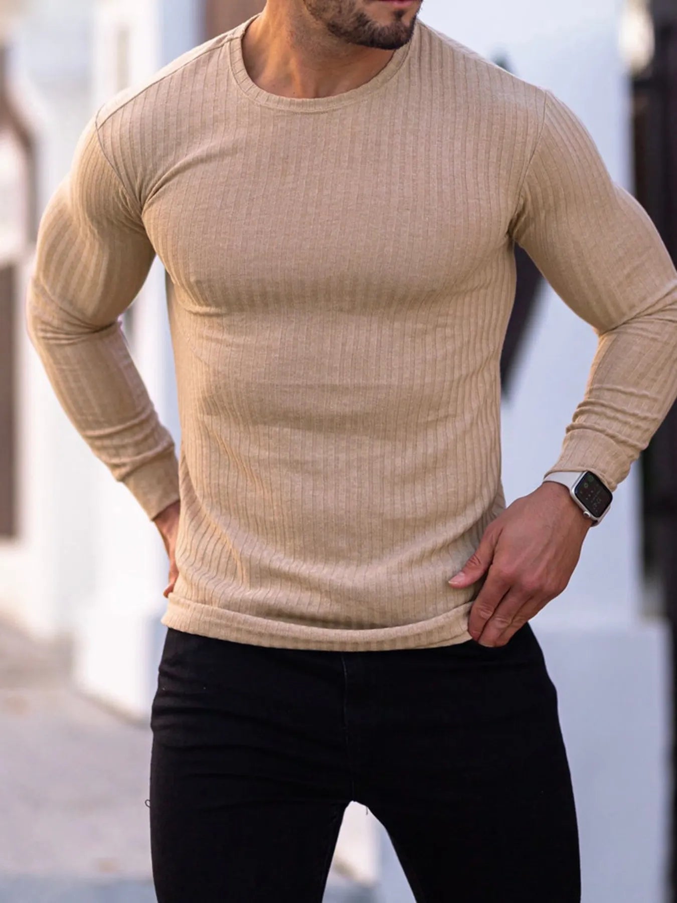 Men's Plus Size Long Sleeve Fitted T-Shirt NicholesGifts