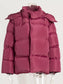 Pocketed Zip Up Hooded Puffer Jacket nicholesgifts