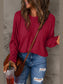 Women Double Take Full Size Round Neck Long Sleeve T-Shirt NicholesGifts