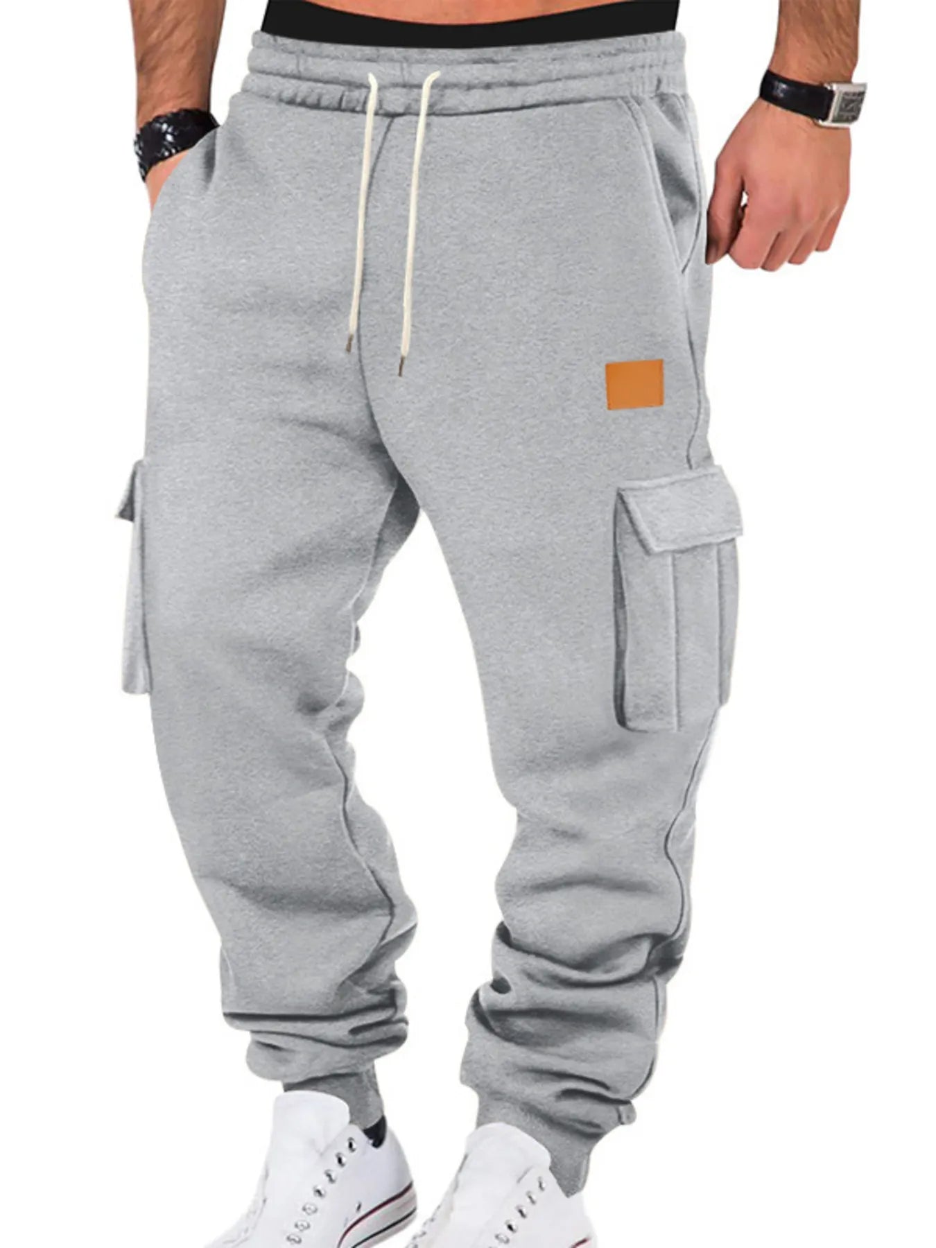 Men's Full Size Drawstring Cargo Jogger Pants Plus Size nicholesgifts
