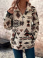 Geometric Half Zip Long Sleeve Sweatshirt nicholesgifts