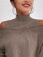 Women Cold Shoulder Turtleneck Sweater nicholesgifts