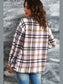 Plaid Button Front Shirt Jacket with Breast Pockets nicholesgifts