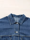 Pocketed Button Up Denim Jacket nicholesgifts