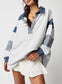 Color Block Striped Johnny Collar Sweatshirt nicholesgifts