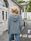 NicholesGifts Women Ribbed Drawstring Long Sleeve Hoodie nicholesgifts
