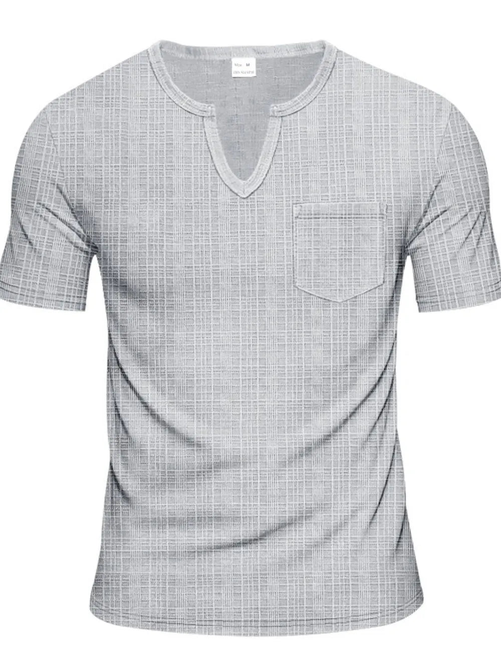 Men's Full Size Notched Short Sleeve T-Shirt Plus Size NicholesGifts