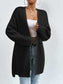 Open Front Dropped Shoulder Slit Cardigan nicholesgifts