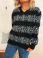Contrast Ribbed hem Long Sleeve Sweater nicholesgifts