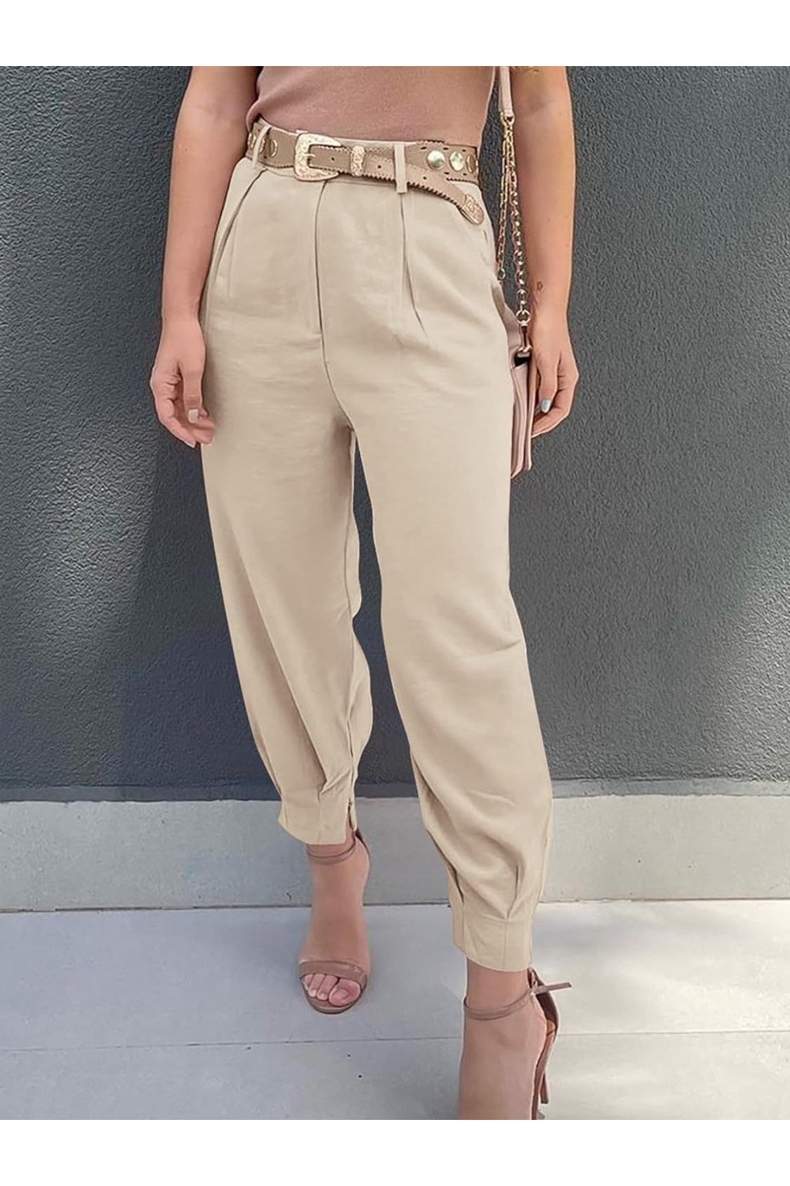 High Waist Cropped Pants nicholesgifts