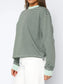 Striped Oversized Round Neck Sweatshirt nicholesgifts