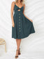 Cutout Smocked Sweetheart Neck Cami Dress nicholesgifts