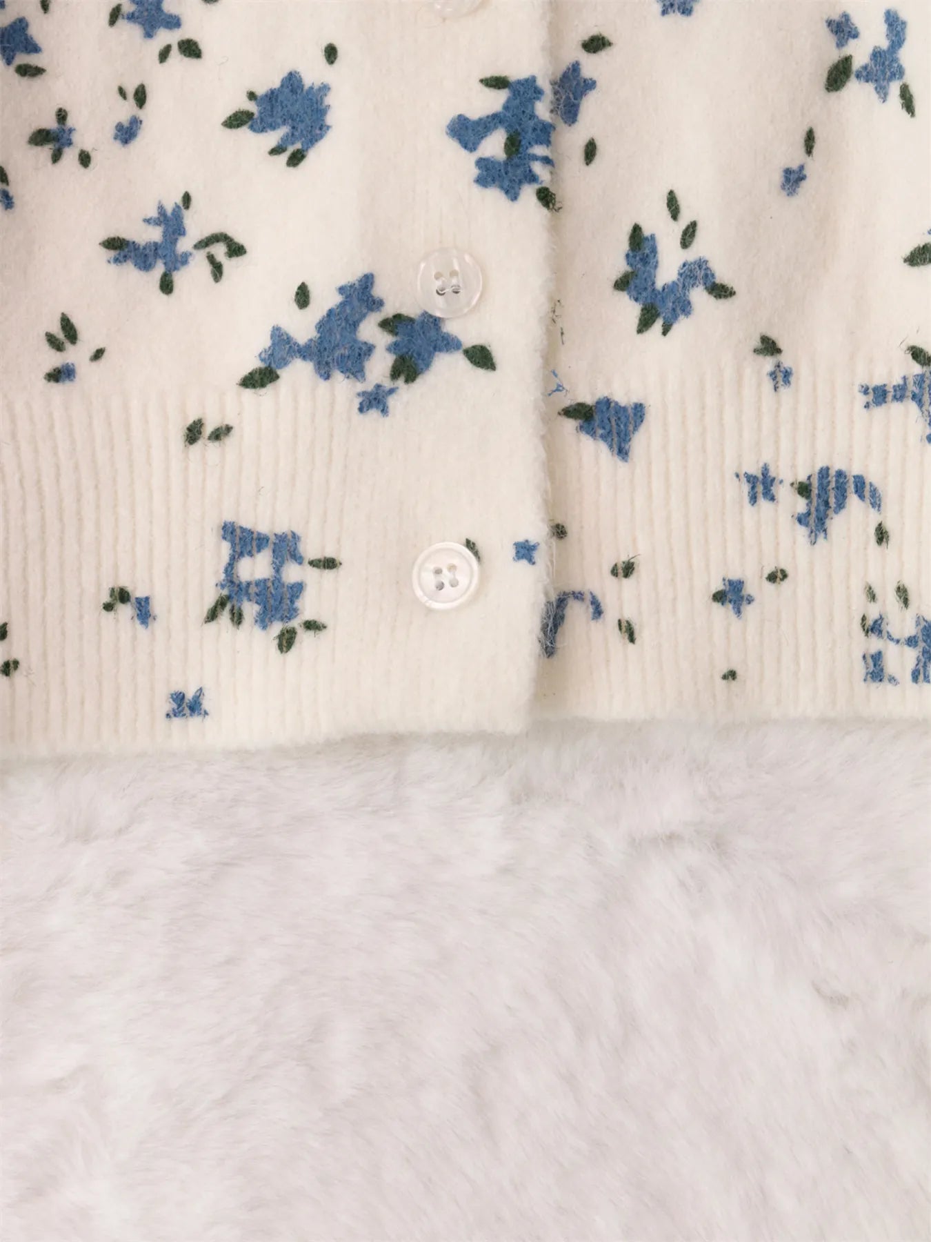 Floral Button-Up Long Sleeve Cardigan