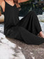Ribbed V-Neck Wide Leg Jumpsuit nicholesgifts