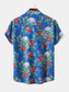 Men's Full Size Printed Short Sleeve Casual Shirt Plus Size nicholesgifts