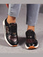 Women Lace Up Round Toe Sneakers nicholesgifts