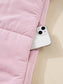 Stand Neck Flutter Sleeve Snap Button Puffer Vest nicholesgifts