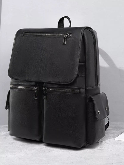Leather Flapover Backpack Bag nicholesgifts