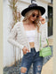 Open Front Cuffed Cropped Cardigan nicholesgifts