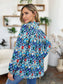 Double Take Full Size Printed Balloon Sleeve Blouse nicholesgifts