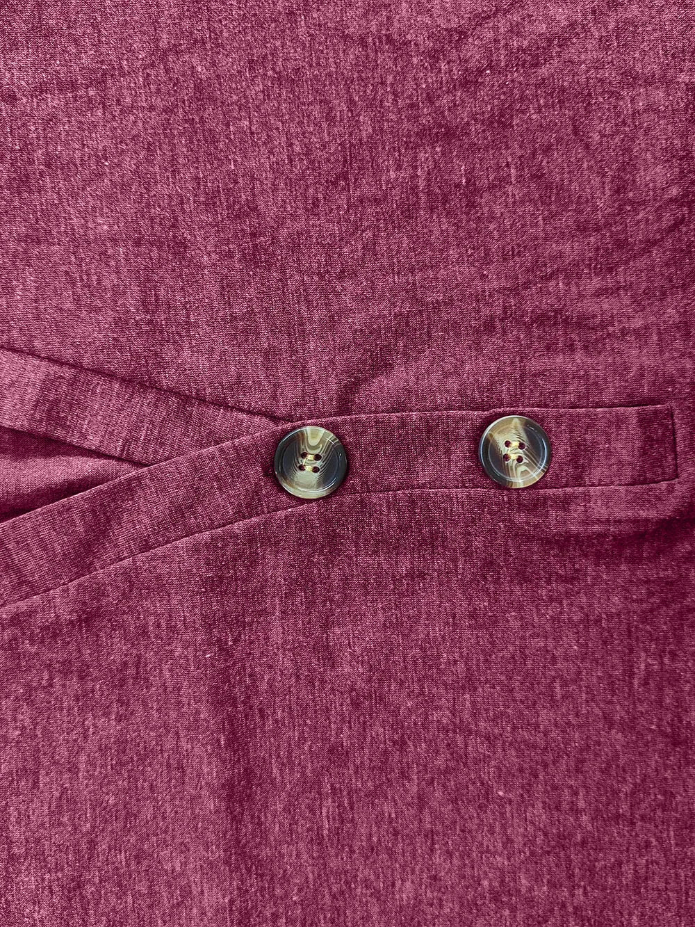 Full Size Notched Long Sleeve T-Shirt