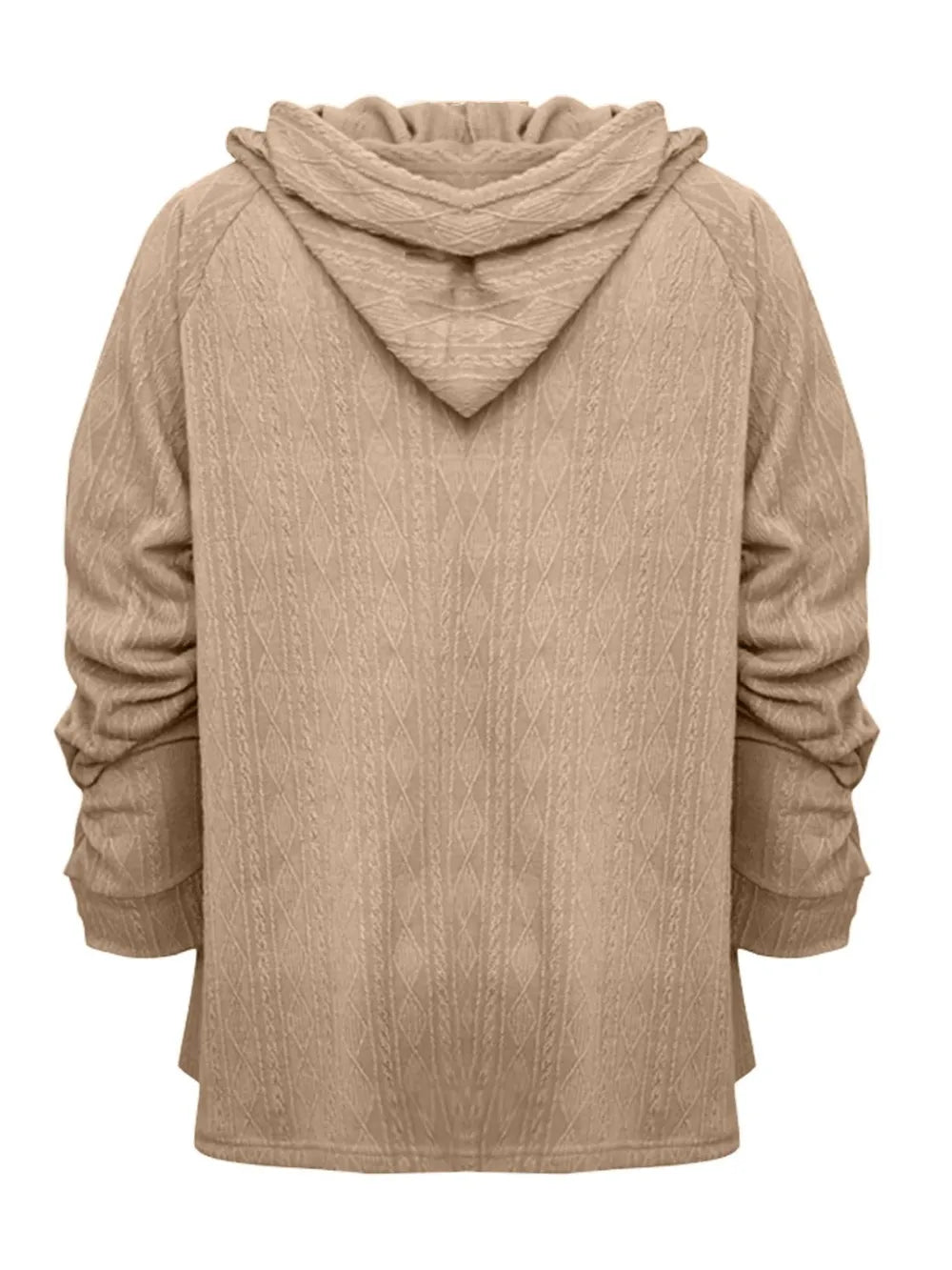 Full Size Drawstring Long Sleeve Hoodie Trendsi