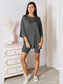 NicholesGifts Women Basic Bae Full Size Soft Rayon Three-Quarter Sleeve Top and Shorts Set nicholesgifts
