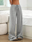 Women Striped Wide Leg Drawstring Pants nicholesgifts