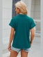 Johnny Collar Short Sleeve Blouse nicholesgifts
