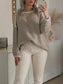 Women Contrast Trim Oversized Sweater nicholesgifts