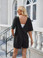 Lovelet Backless Pocketed Round Neck Half Sleeve Romper nicholesgifts