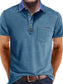 Men's Full Size Contrast Collar Pocket Polo Shirt Plus Size nicholesgifts