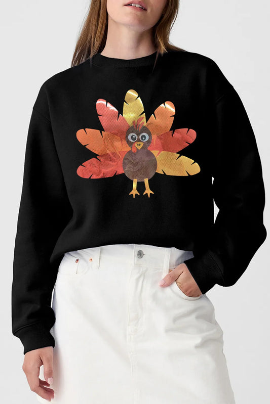 Graphic Round Neck Long Sleeve Sweatshirt NicholesGifts