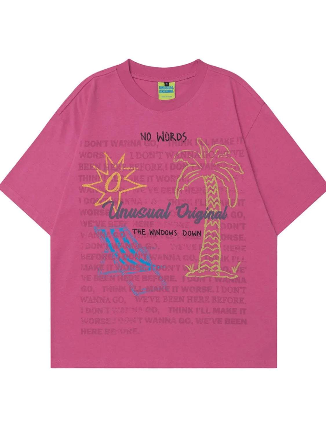 Men's Oversized Graphic Round Neck T-Shirt Trendsi