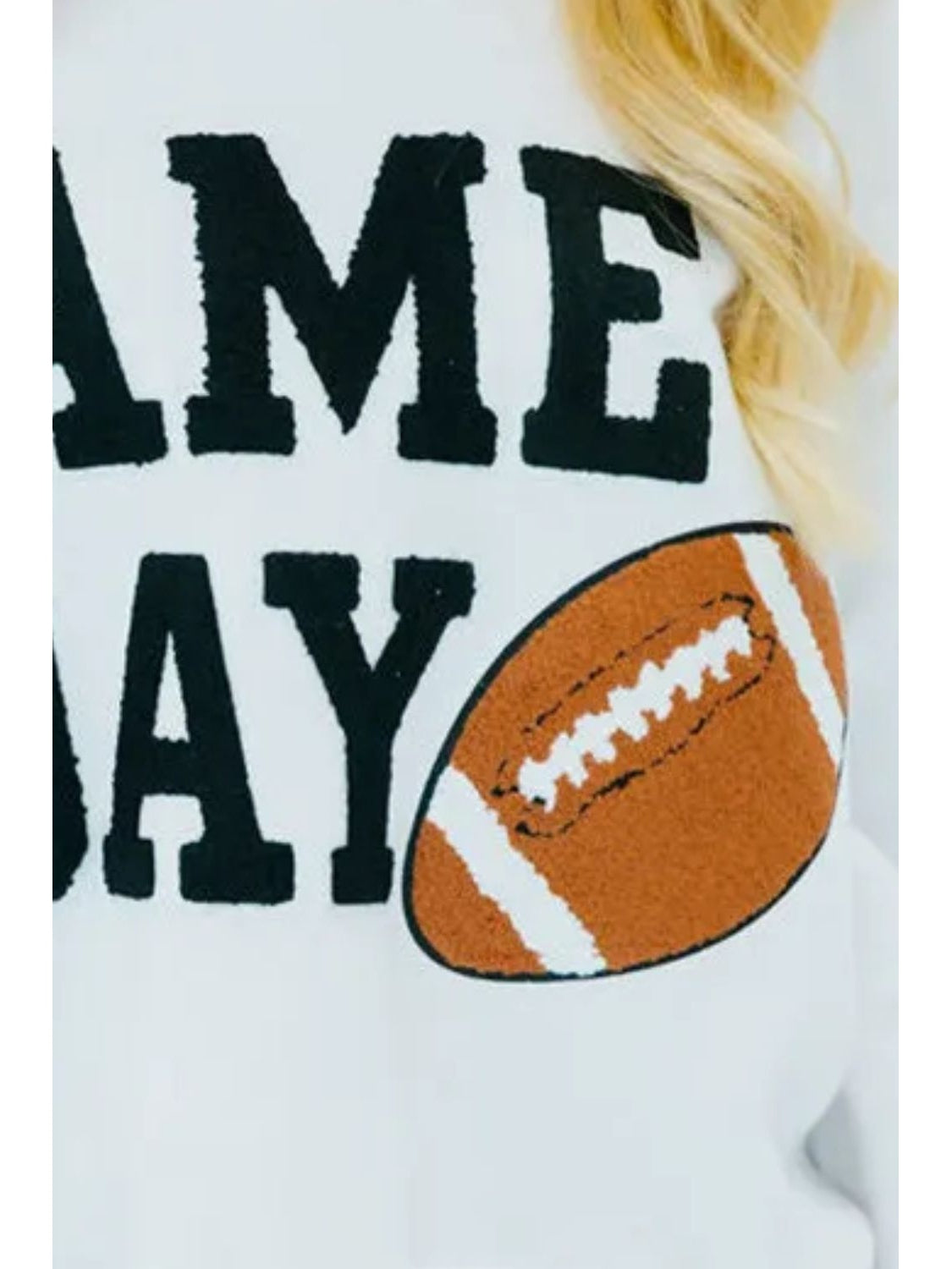 GAME DAY Round Neck Long Sleeve Sweatshirt nicholesgifts