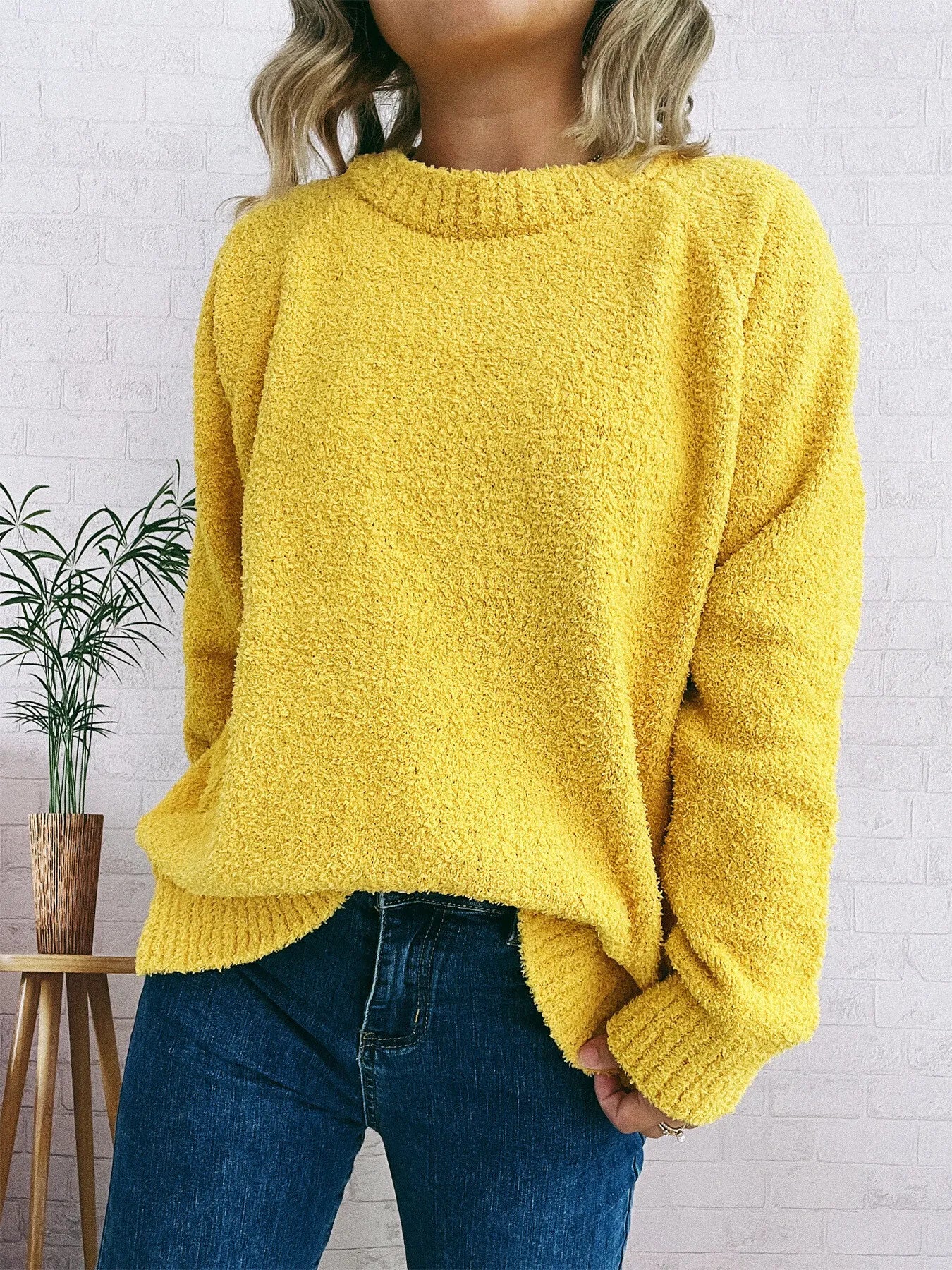 Round Neck Raglan Sleeve Sweater