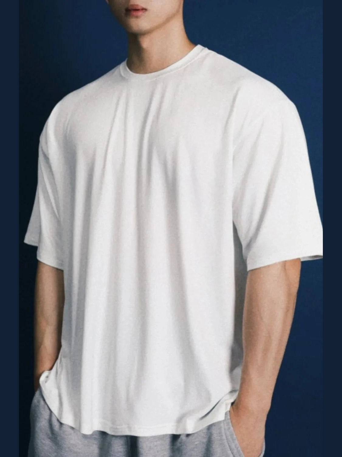 Men's Plus Size Round Neck Half Sleeve T-Shirt Trendsi