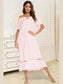 Lace Detail Short Sleeve Lounge Dress nicholesgifts