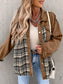 Plaid Button Up Dropped Shoulder Jacket nicholesgifts