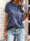 Half Button Short Sleeve Top nicholesgifts