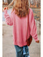 Sequin Candy Cane Round Neck Slit Sweatshirt nicholesgifts