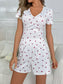 Ivy Lane Floral Ruched T-Shirt and Shorts Lounge Set nicholesgifts