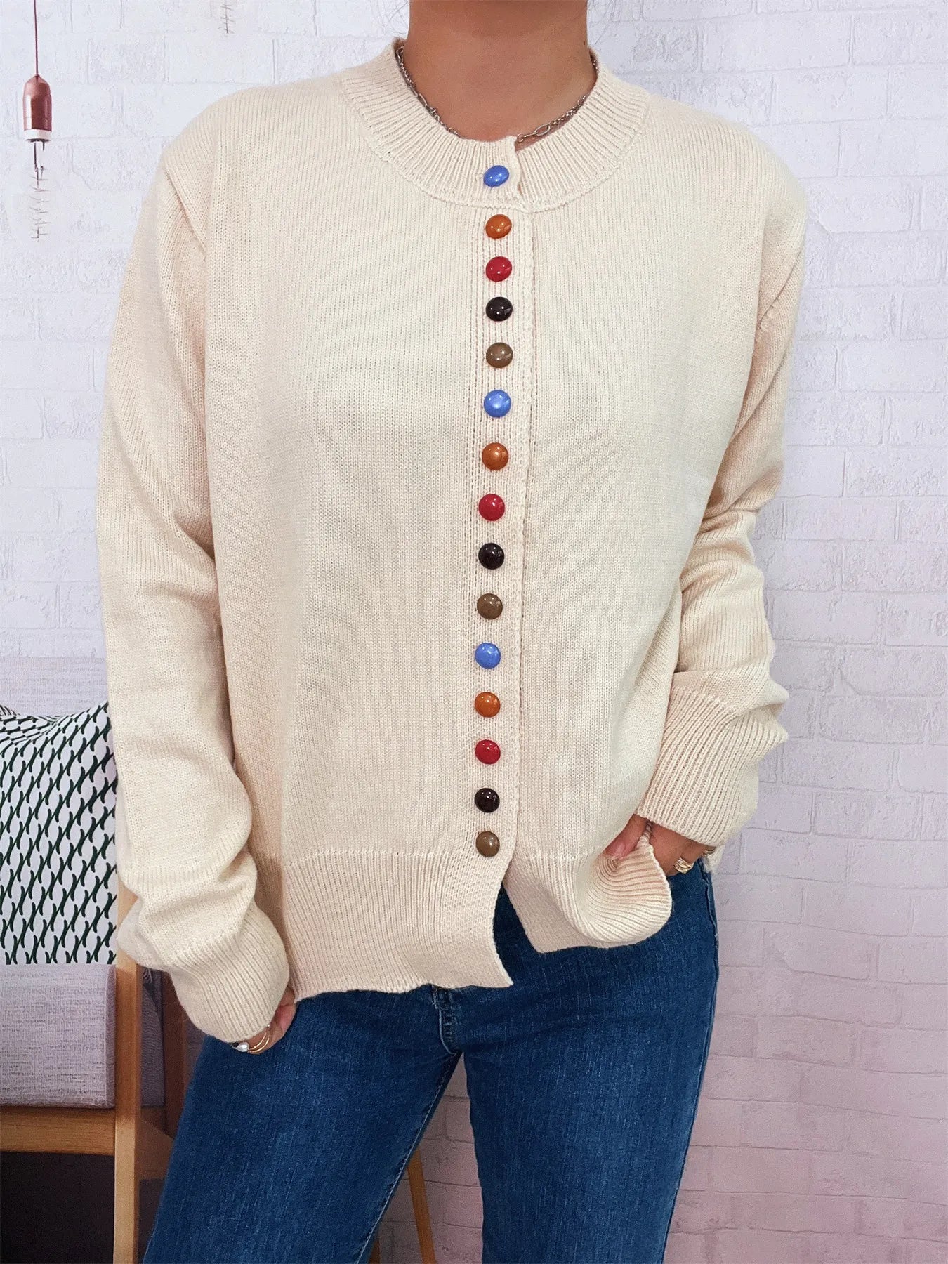 Button Up Long Sleeve Cardigan
