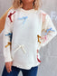 Colorful Bow Round Neck Sweater nicholesgifts