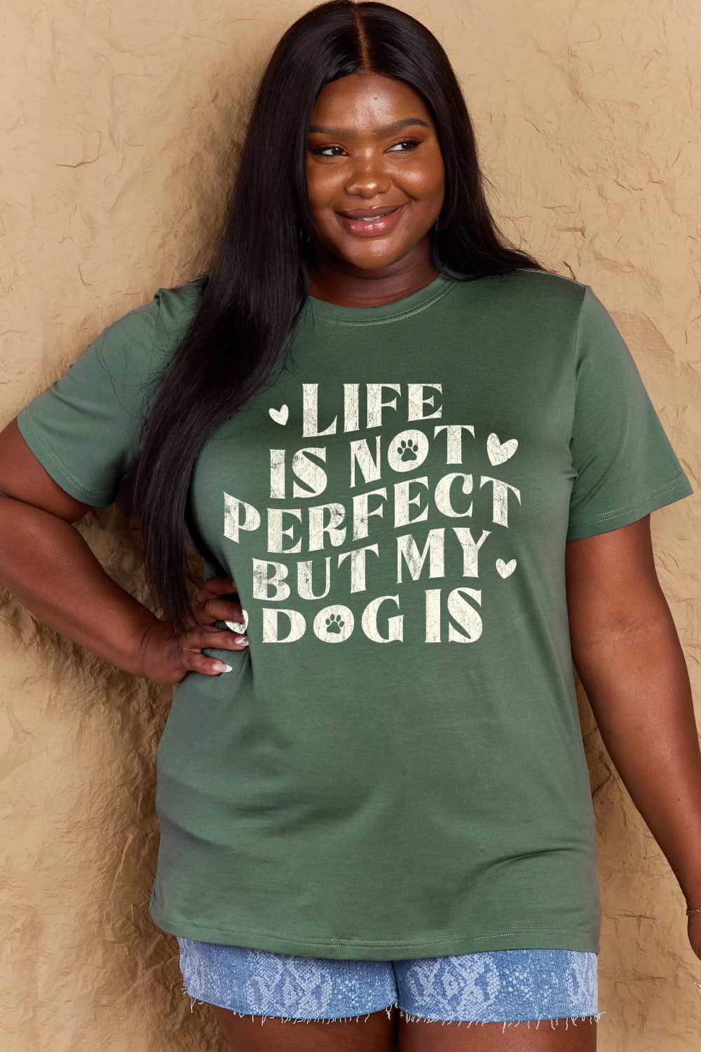 Simply Love Full Size Dog Slogan Graphic Cotton T-Shirt nicholesgifts