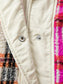 Sherpa Plaid Snap Down Vest Coat nicholesgifts